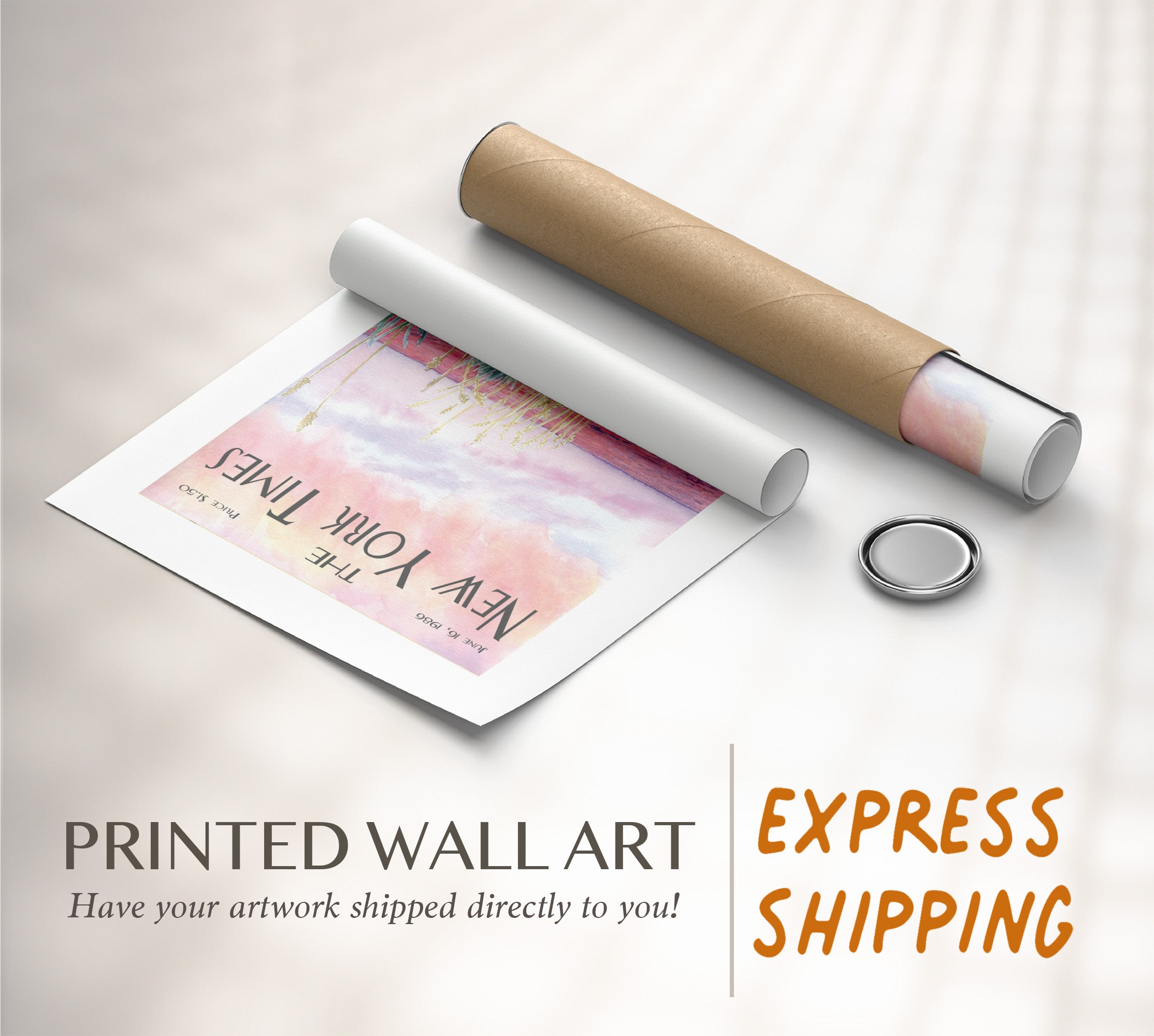 Pastel Coastal Landscape Poster Set