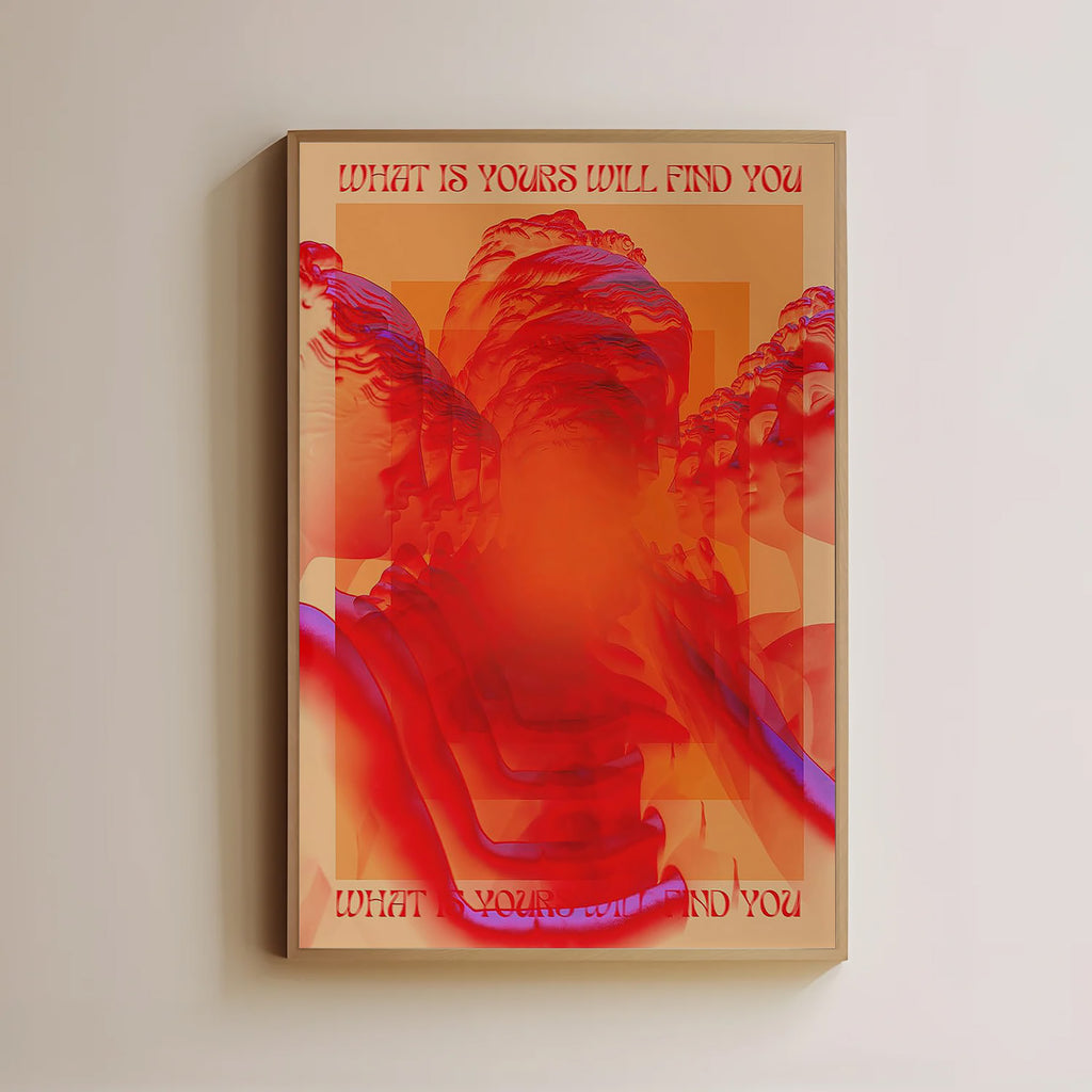 Abstract Red Aesthetic Poster