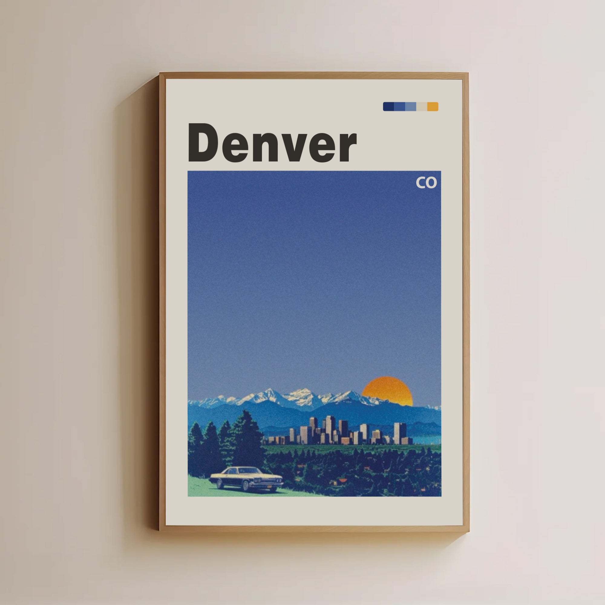 Vintage Denver Travel Poster