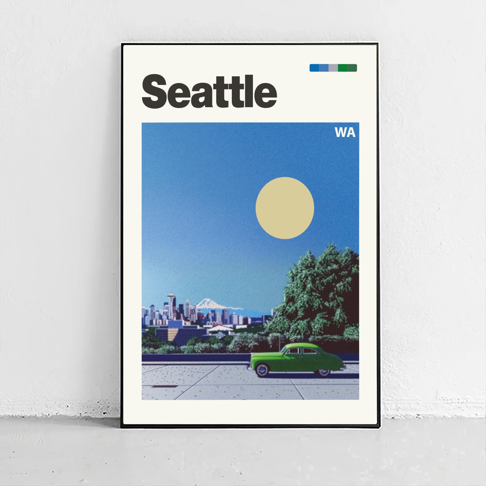 Vintage Seattle Travel Poster