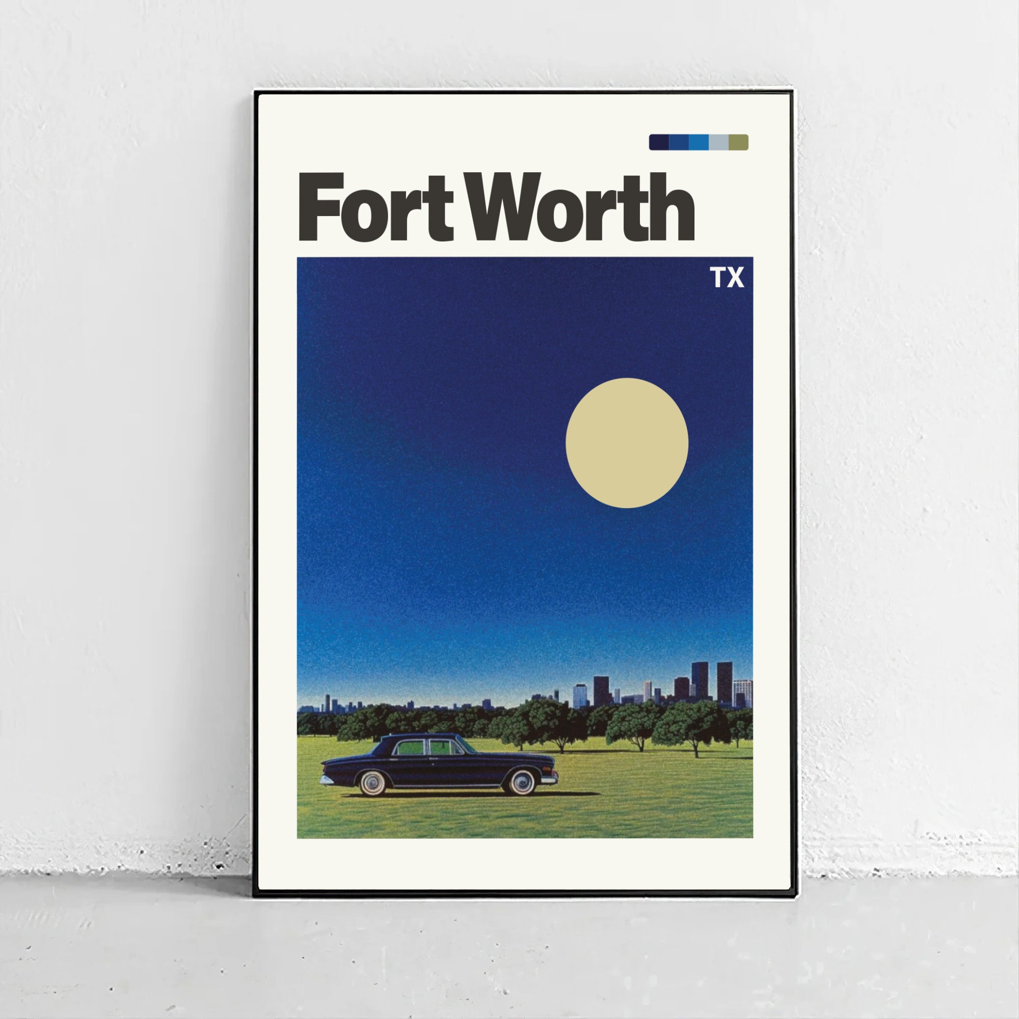 Vintage Fort Worth Travel Poster