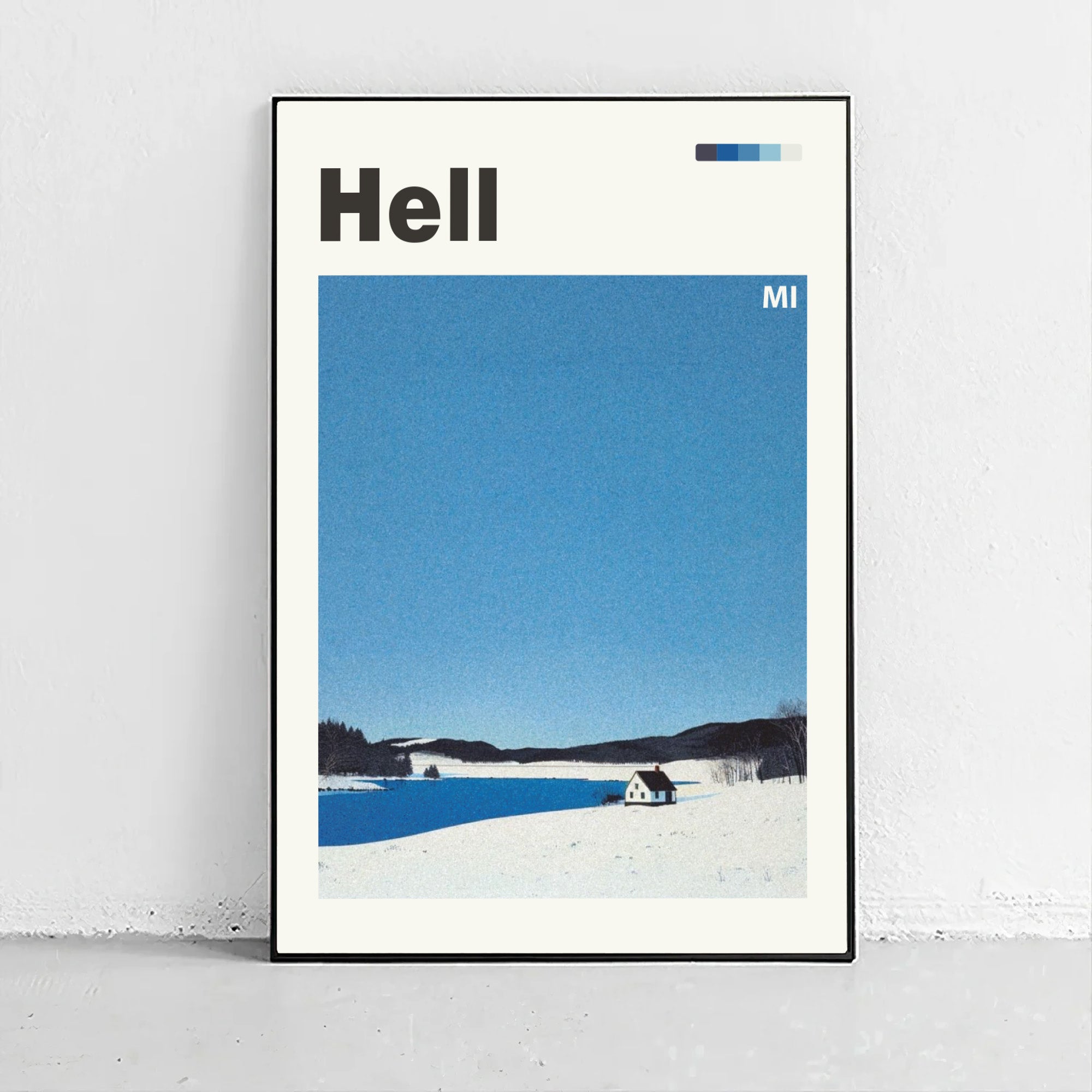 Vintage Hell, Michigan Travel Poster