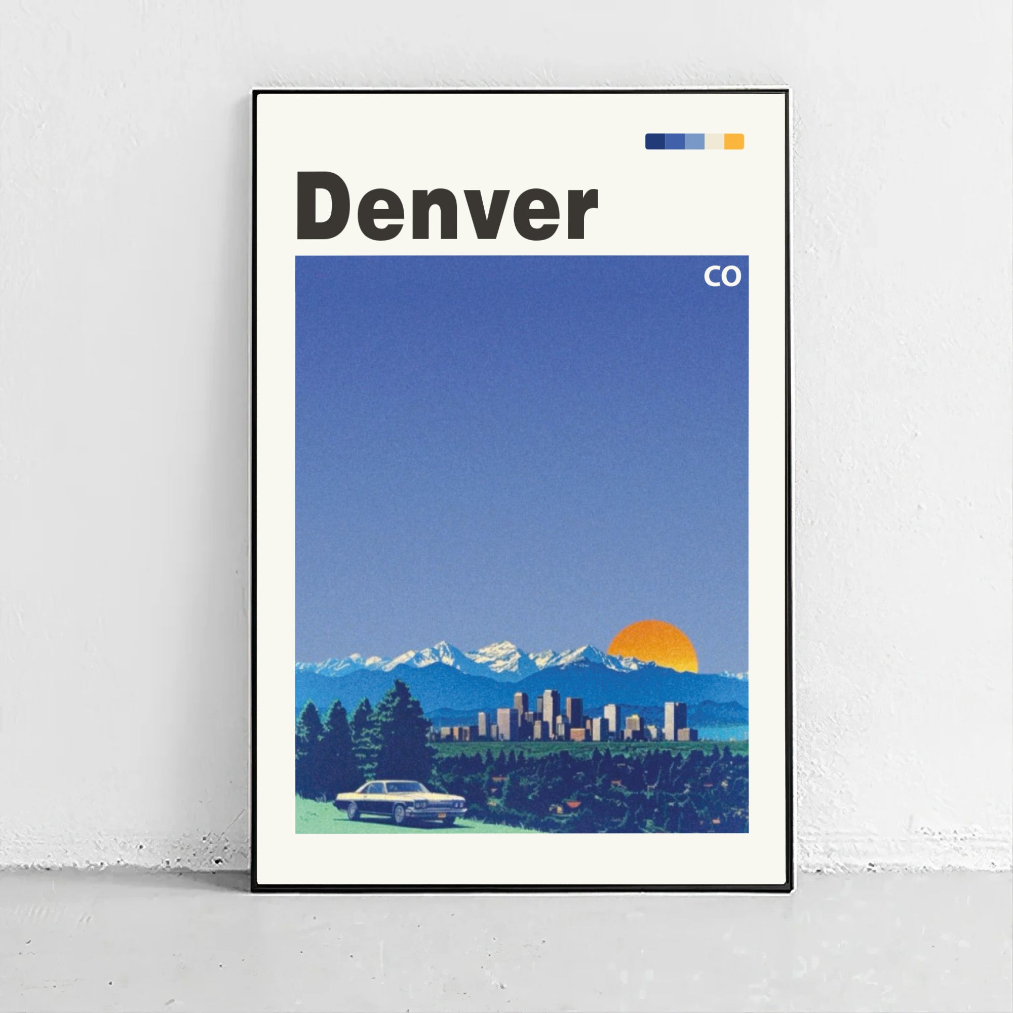 Vintage Denver Travel Poster