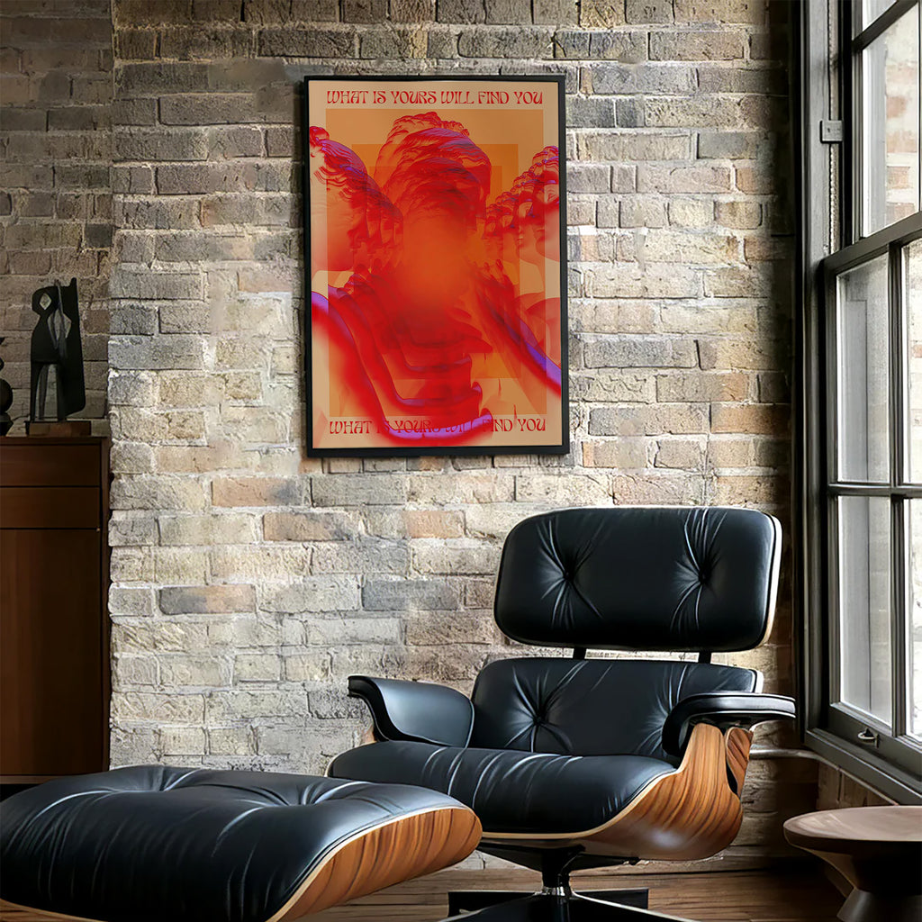 Abstract Red Aesthetic Poster