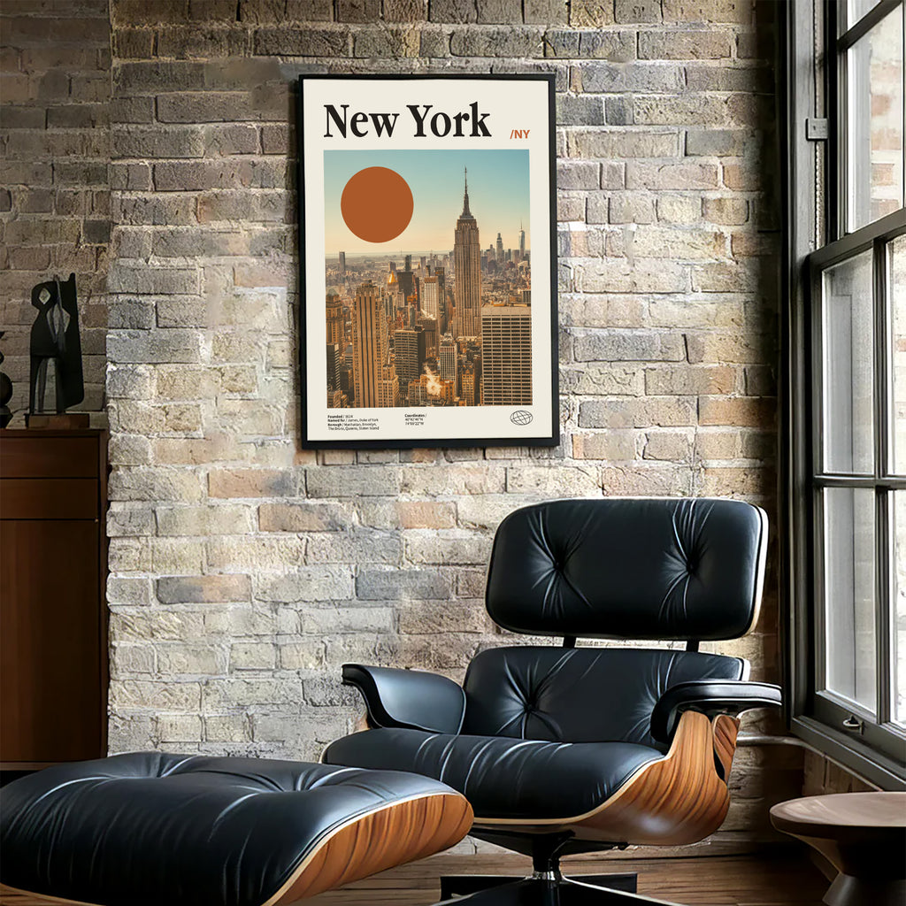 New York Retro Travel Wall Art