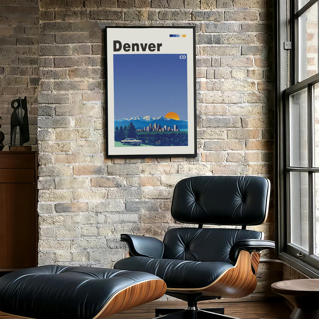 Vintage Denver Travel Poster